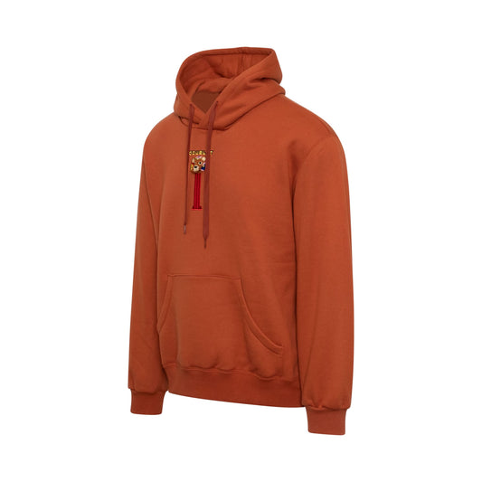 Puppet Embroidery Hoodie in Brown