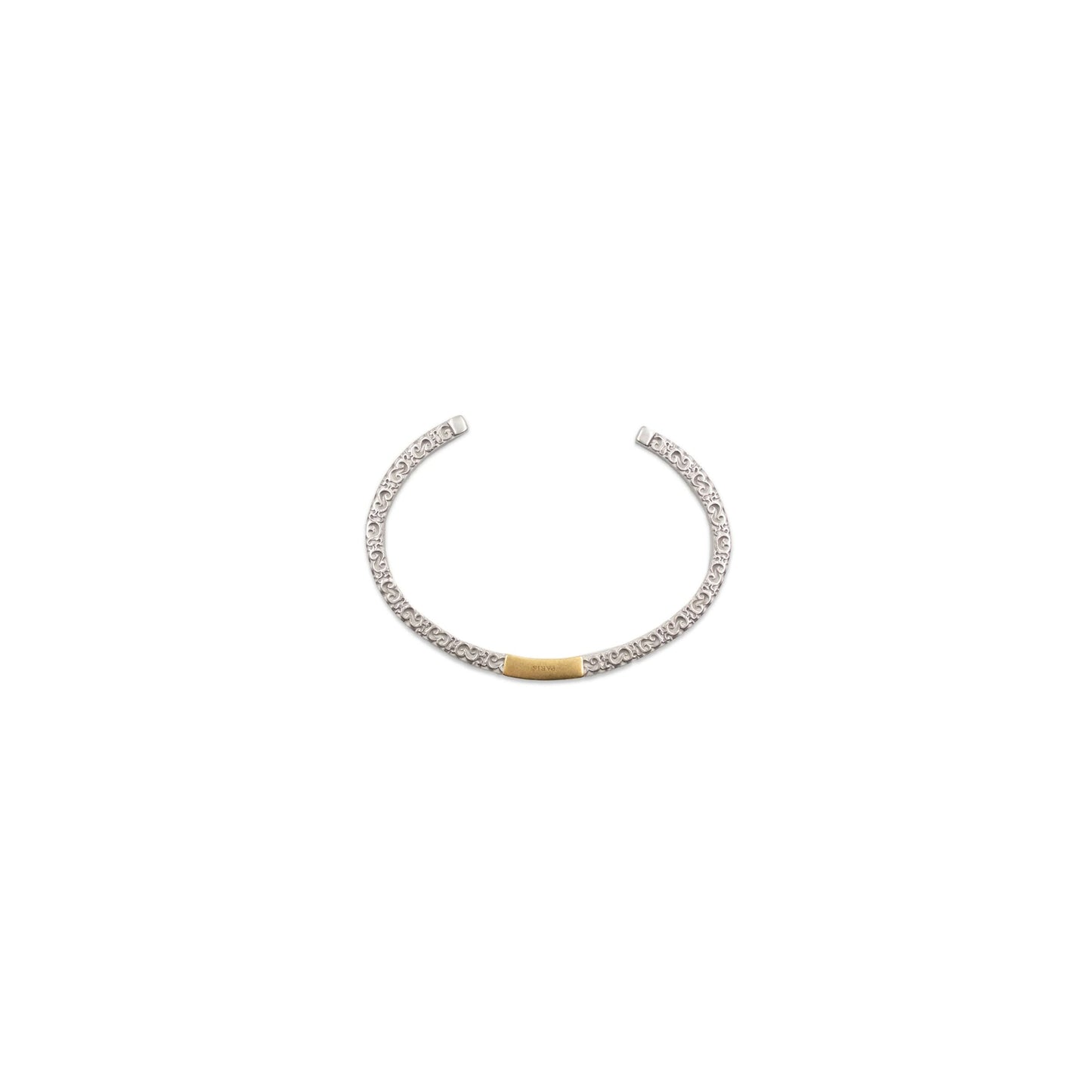 Logo Engraved Bracelet in Silver/Gold