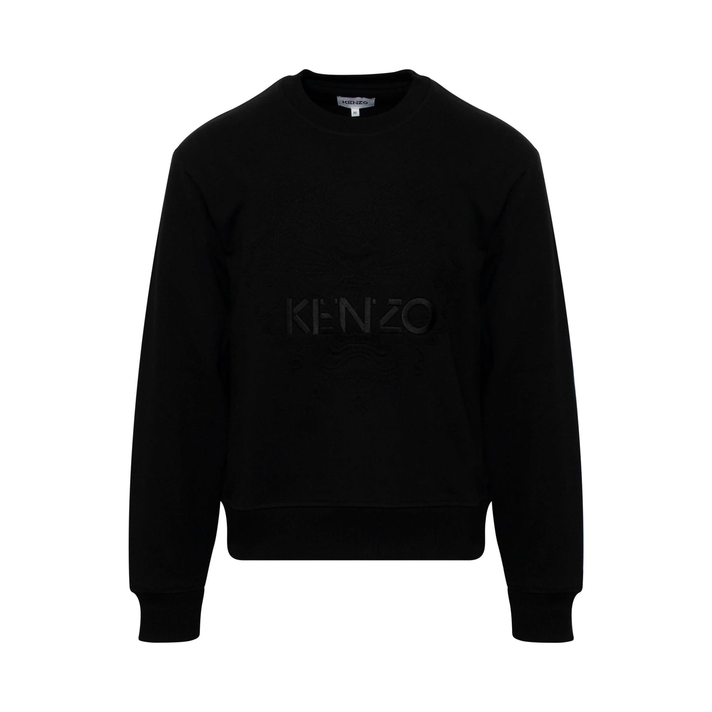 Tone On Tone Tiger Sweatshirt in Black