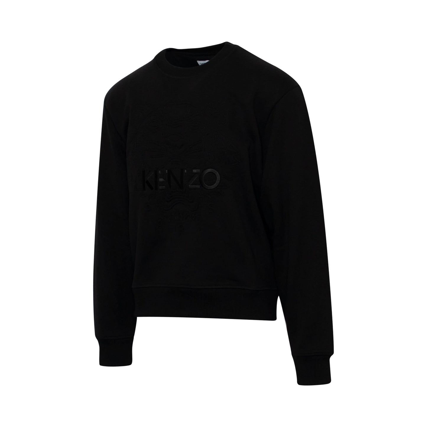 Tone On Tone Tiger Sweatshirt in Black