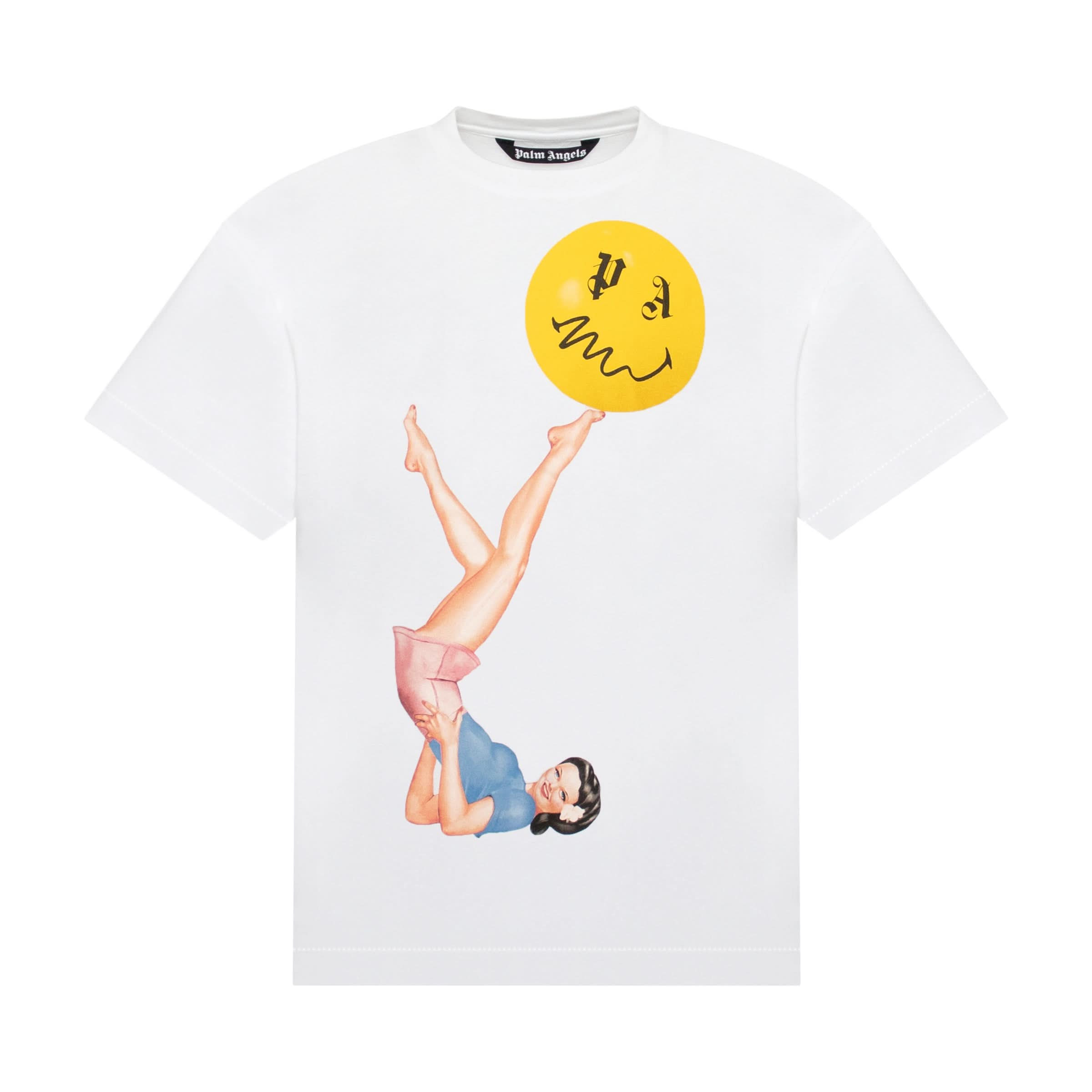 Juggler Pin Up Loose T-Shirt in White