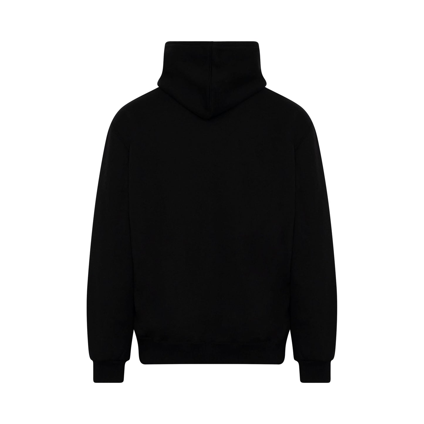 Retro Poster Embroidery Hoodie in Black