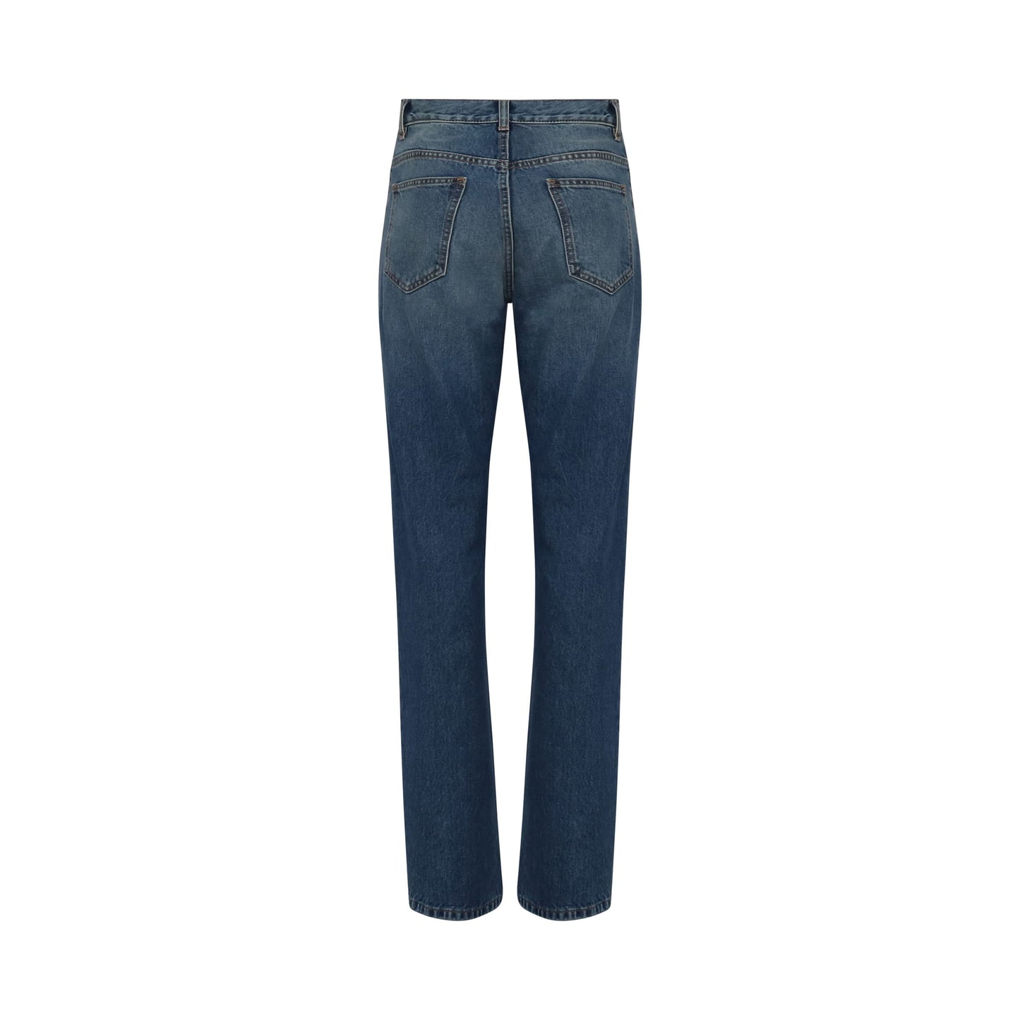 High Waist Straight Leg Jeans in Blue