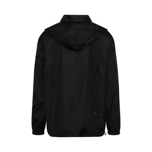 Logo Windbreaker Jacket in Black