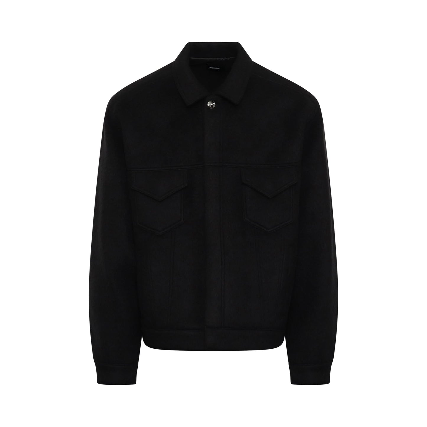 Mohair Trucker Jacket in Black