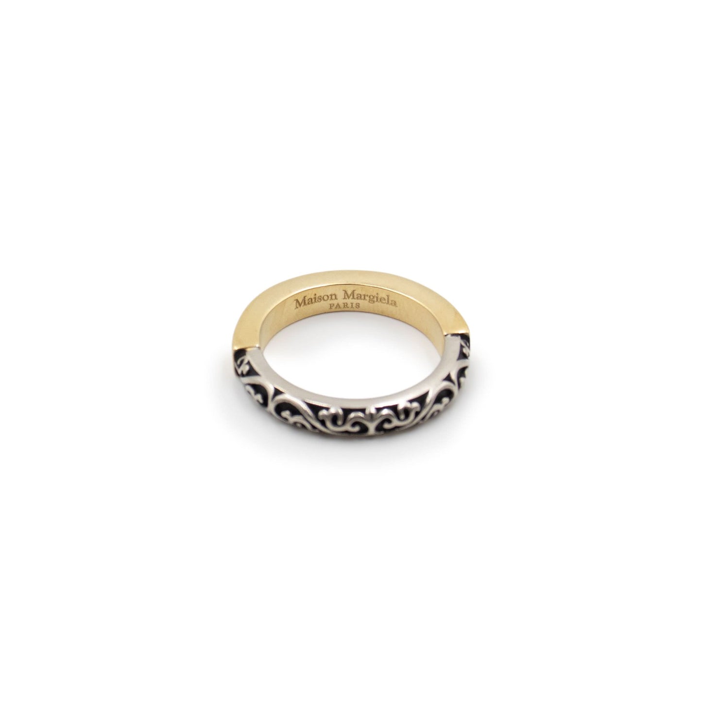 Logo Engraved Ring in Gold