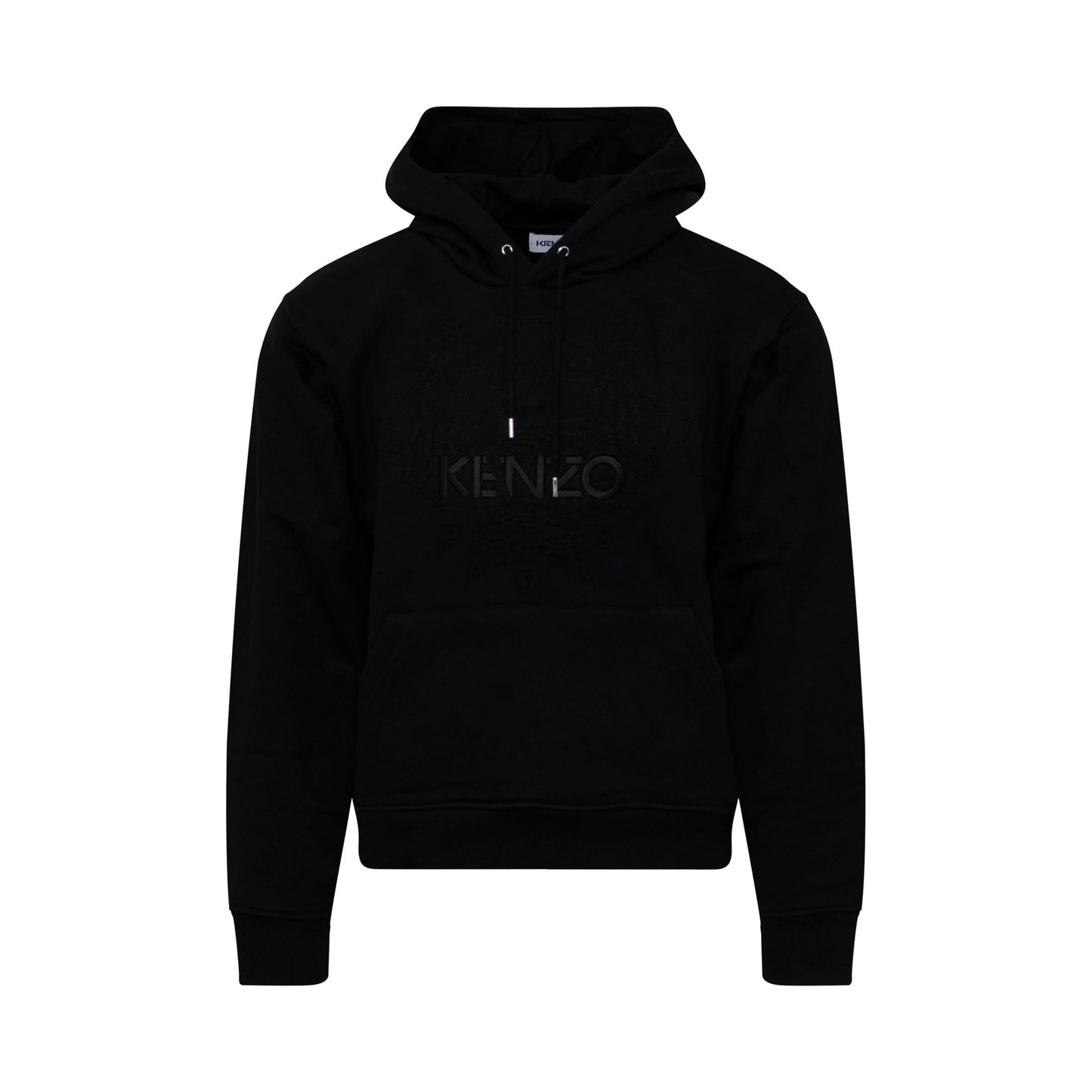 Tone On Tone Tiger Hoodie in Black