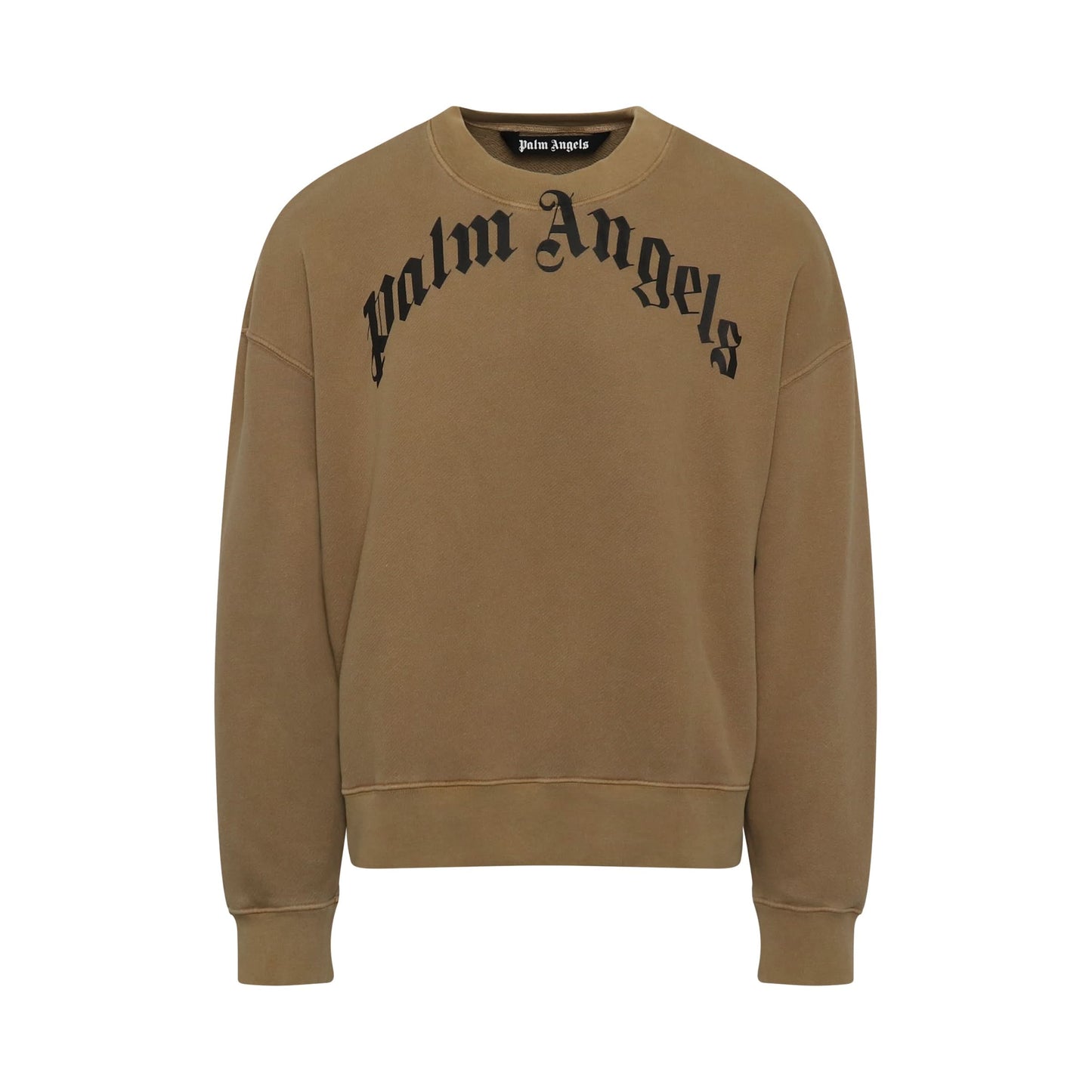 Gd Curved Logo Sweatshirt in Beige