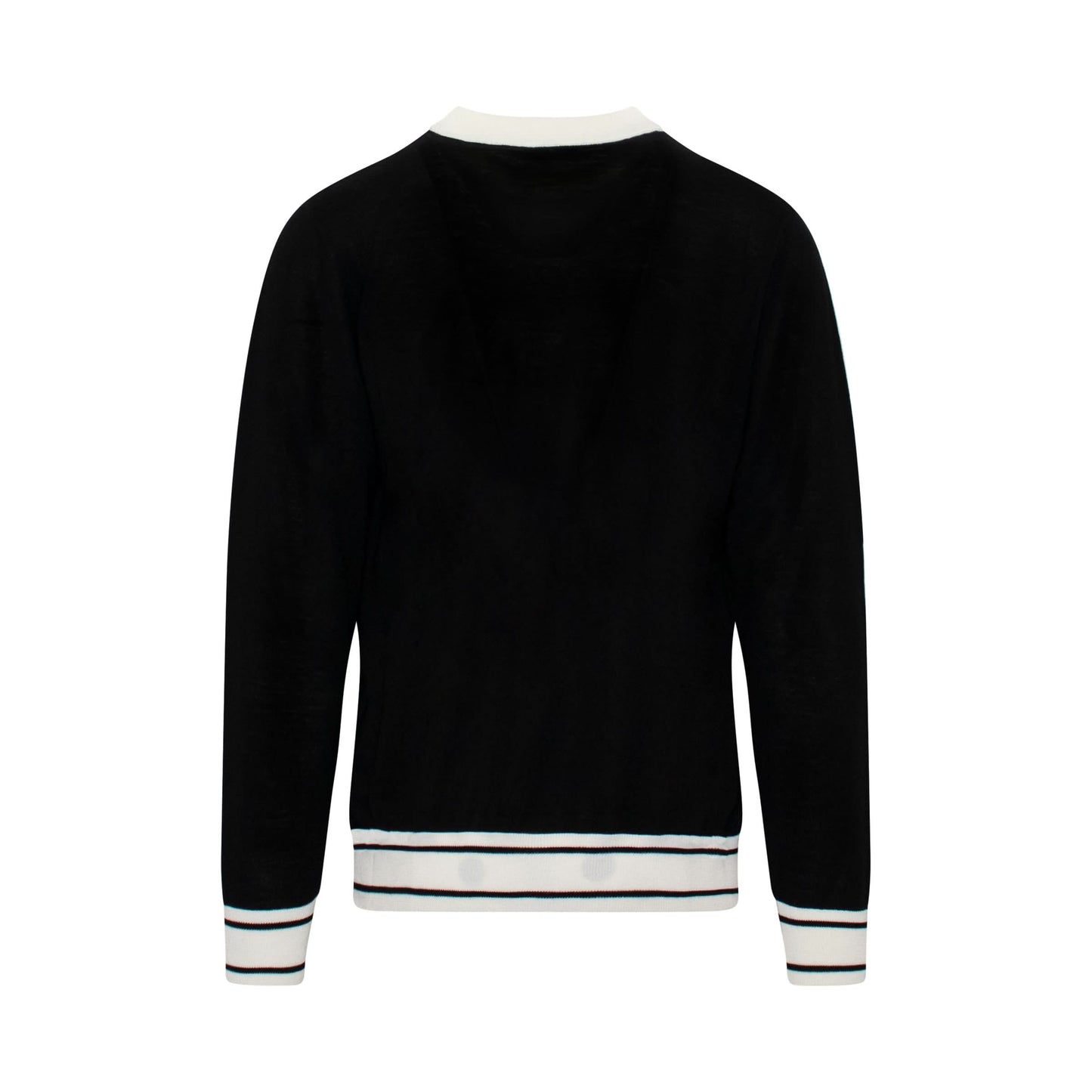 Logo Knitted Sweater in Black