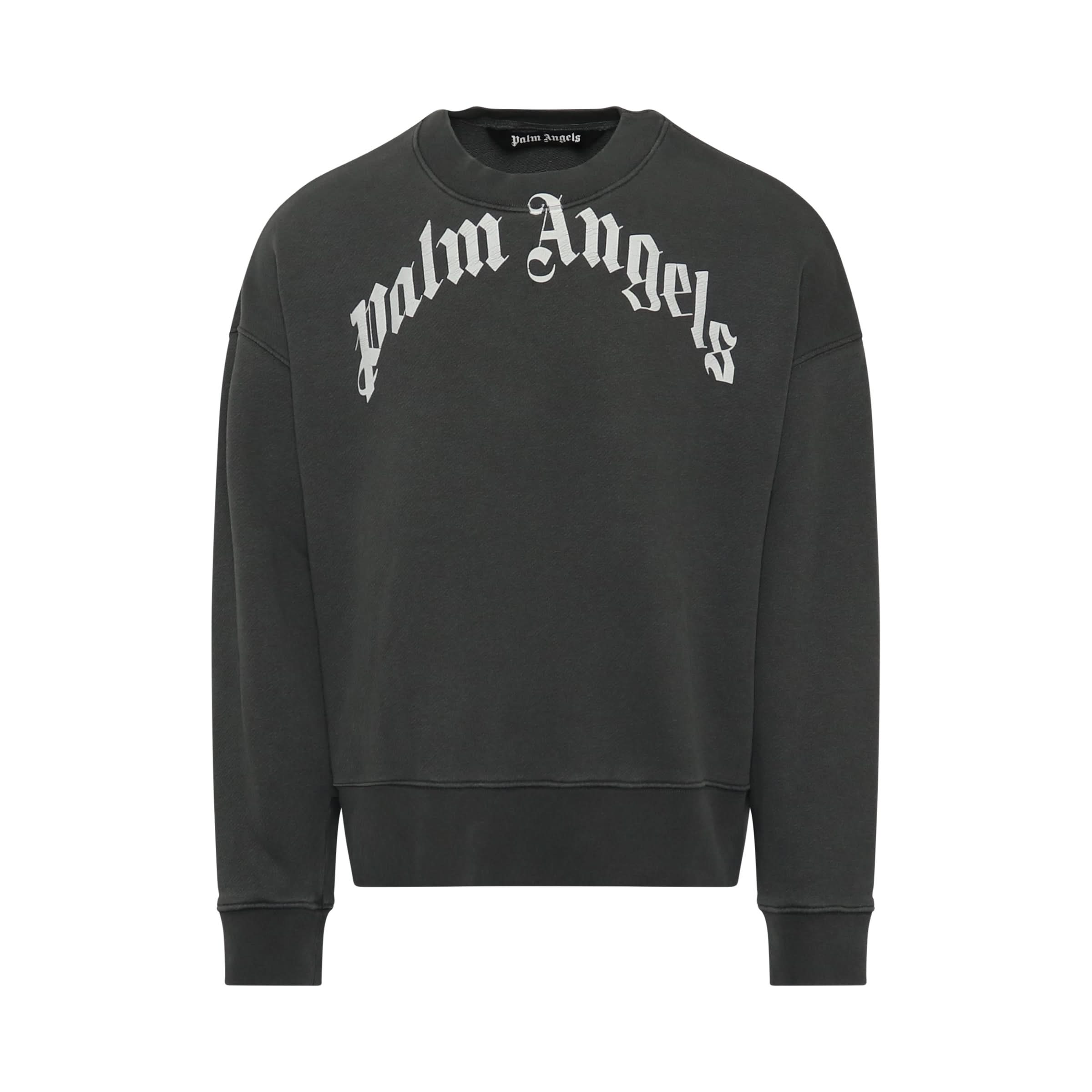 Gd Curved Logo Sweatshirt in Black