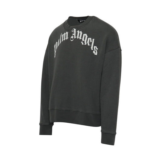 Gd Curved Logo Sweatshirt in Black