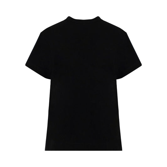 Classic Pleated Side T-Shirt in Black