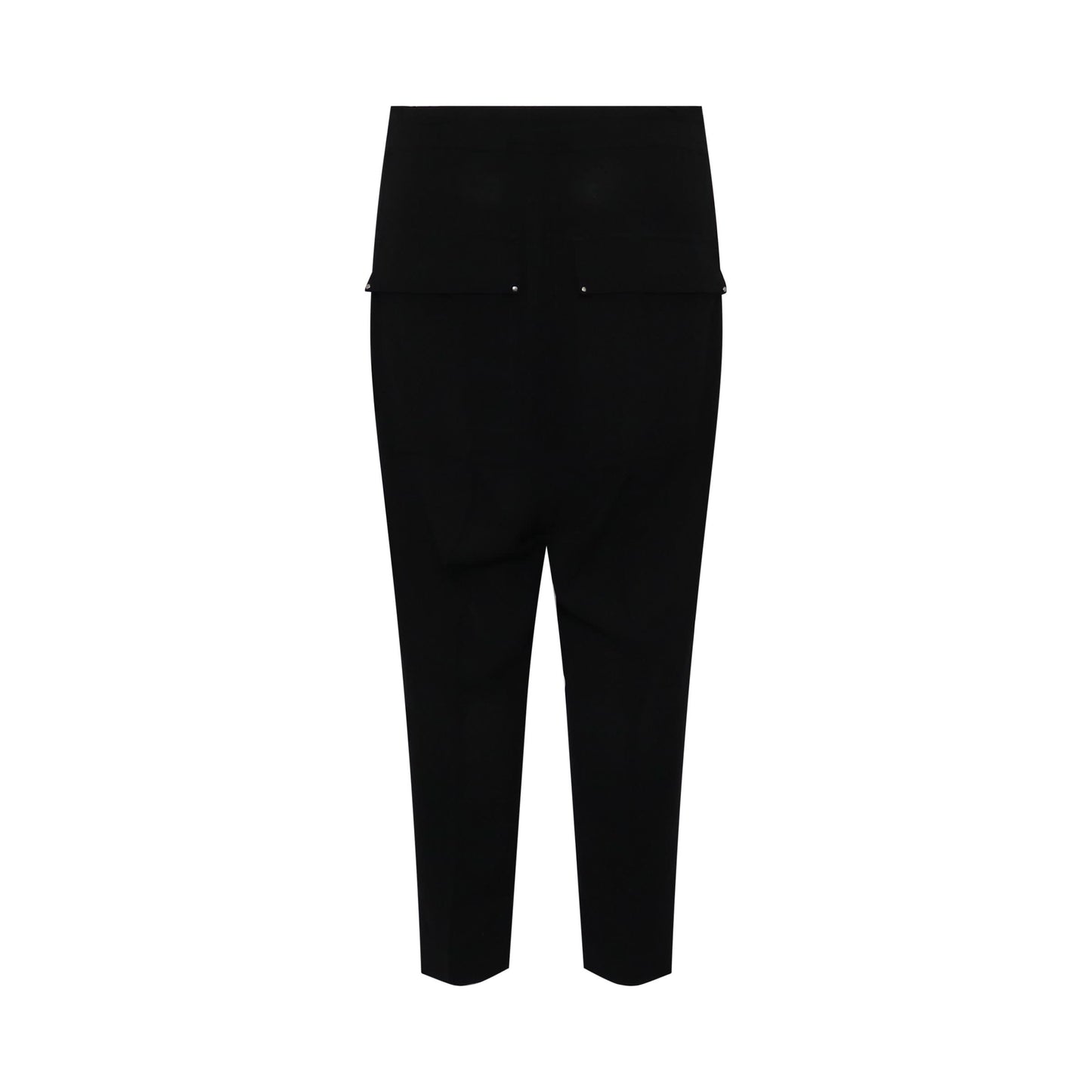 Rick Owens Drawstring Cropped Astaires Pants in Black WE