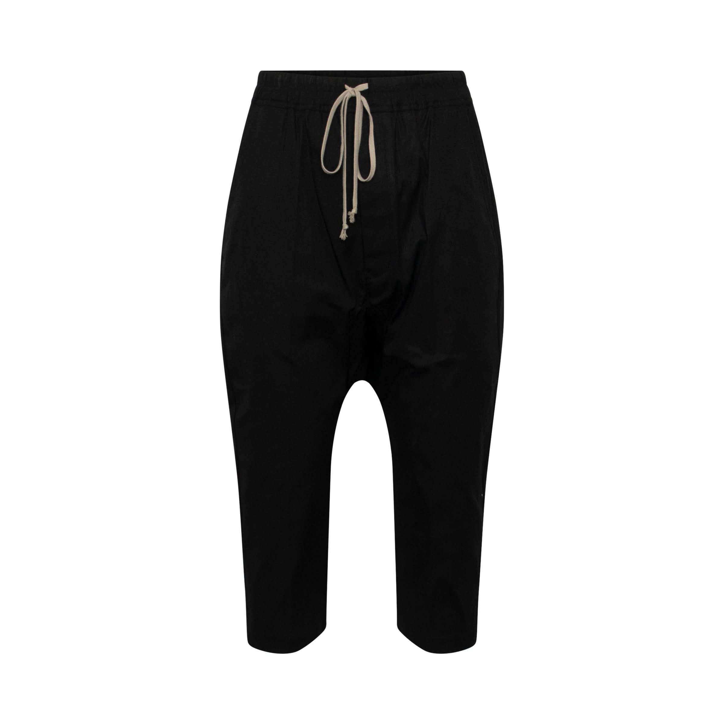 Drawstring Cropped Pants in Black