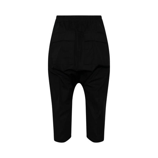 Drawstring Cropped Pants in Black