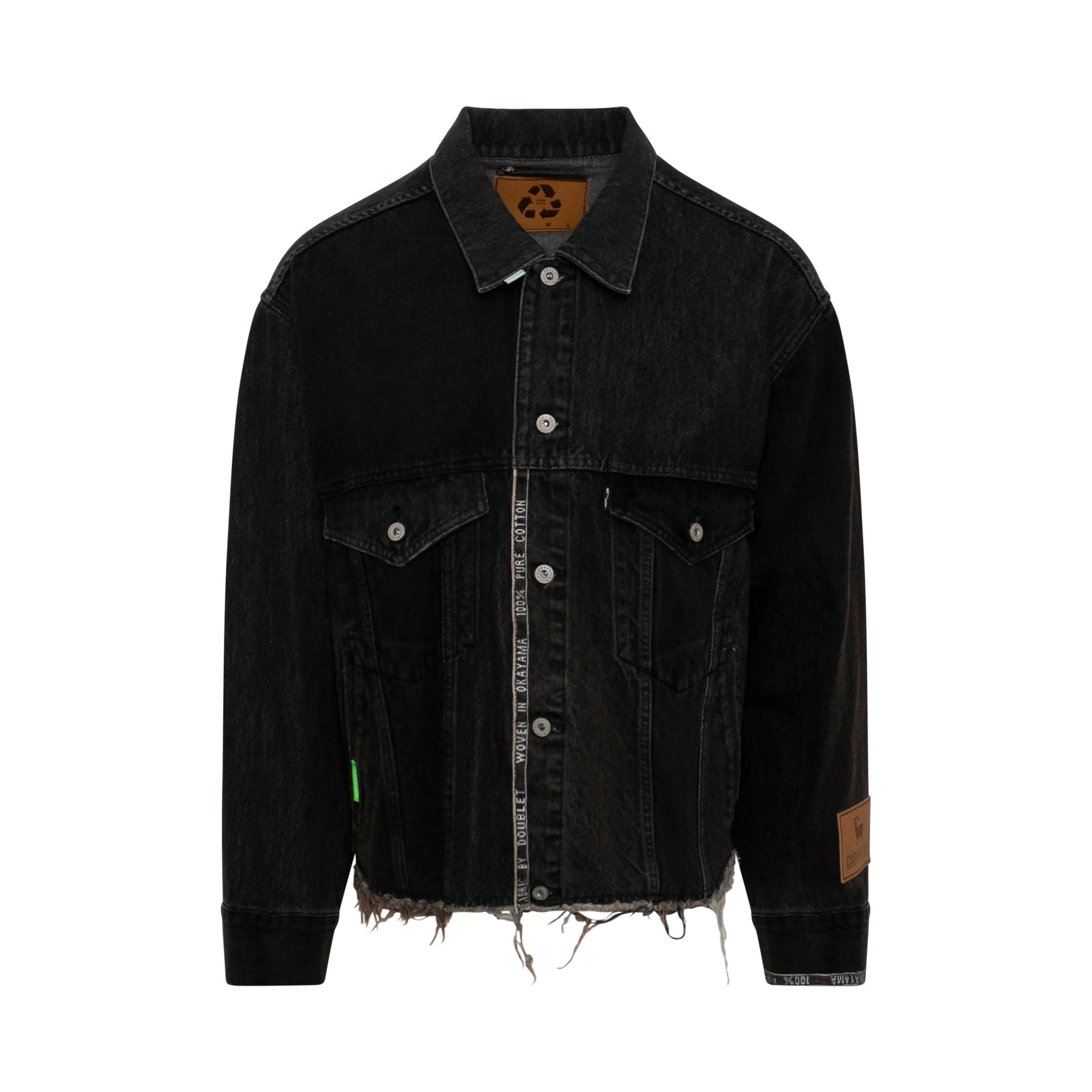 Upcycle Original Denim Patchwork Jacket in Black