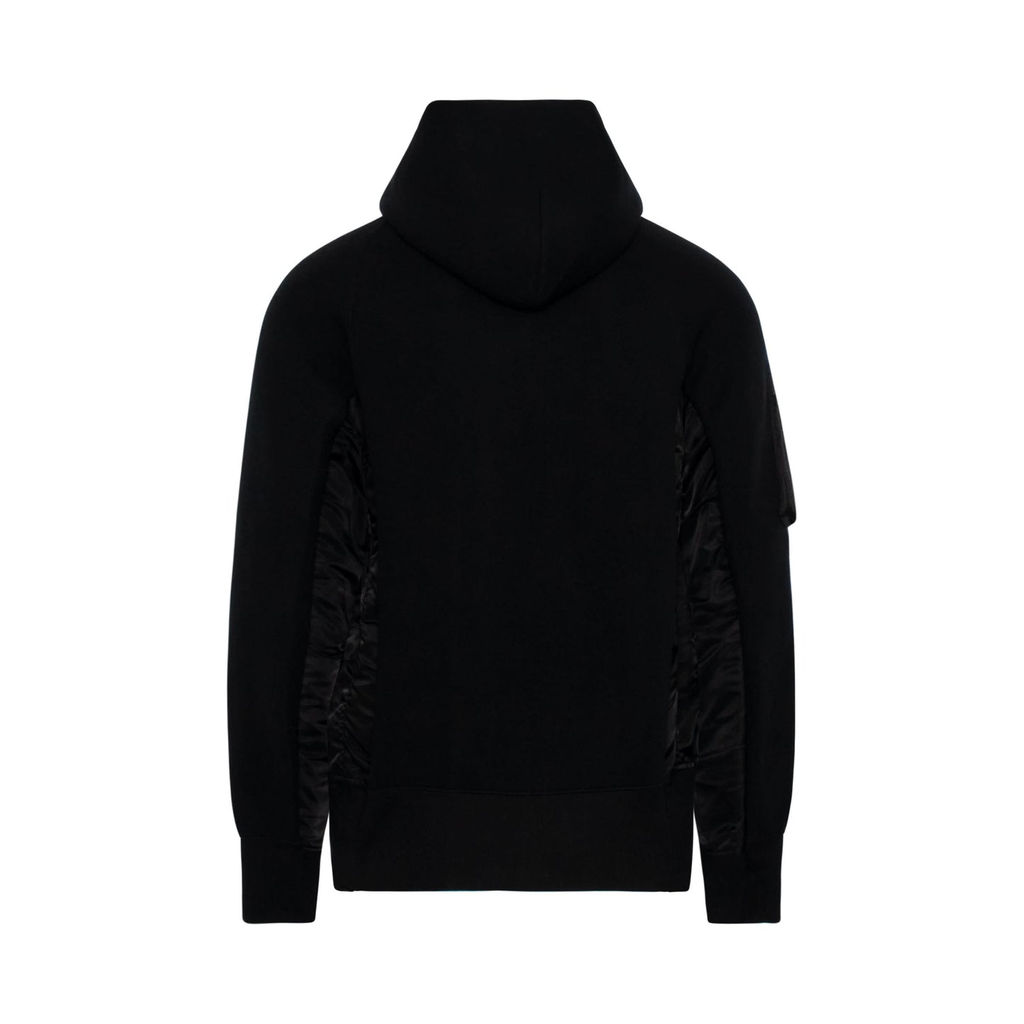 Classic MA-1 Zip Hoodie in Black