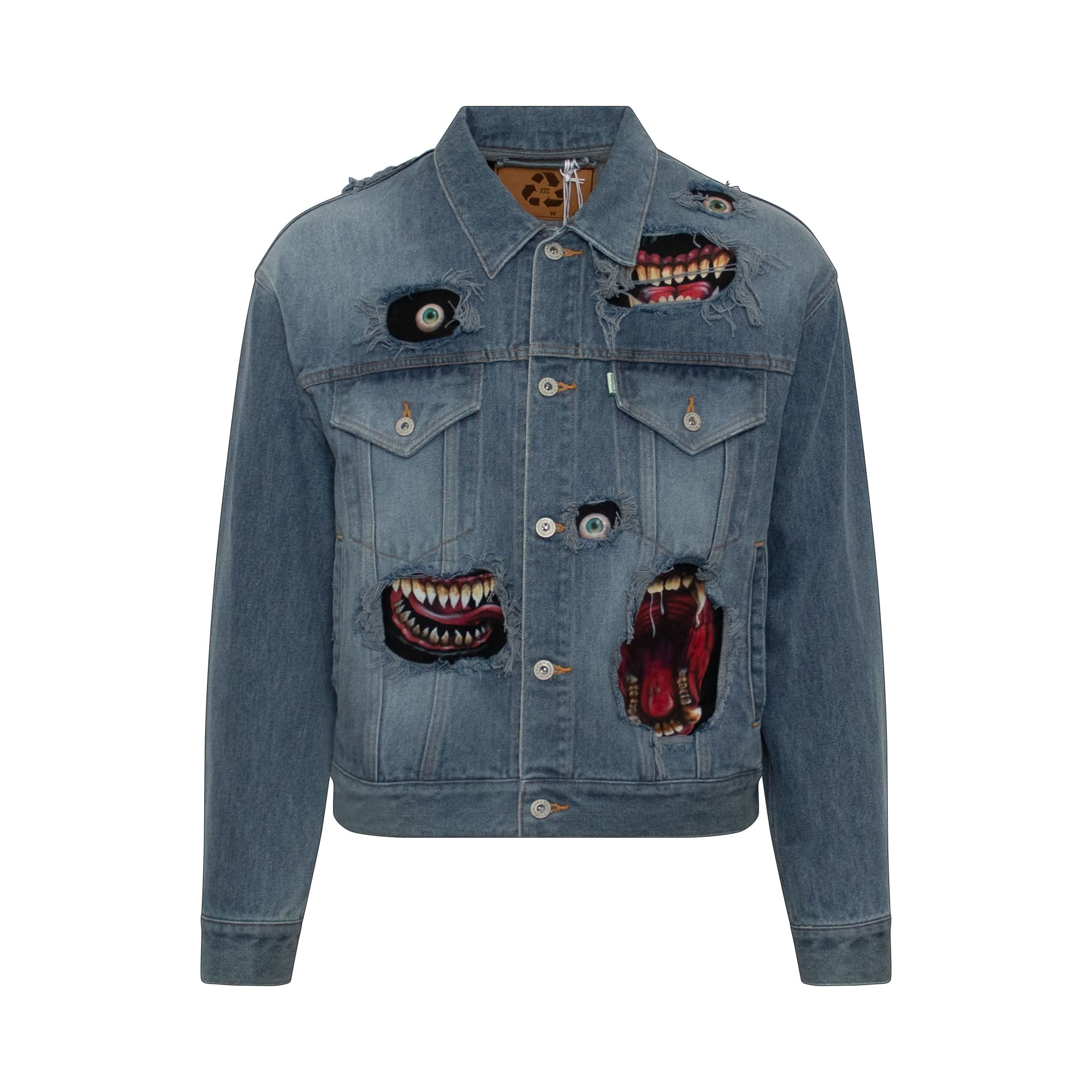 Recycle Denim Monster Repair Jacket in Indigo