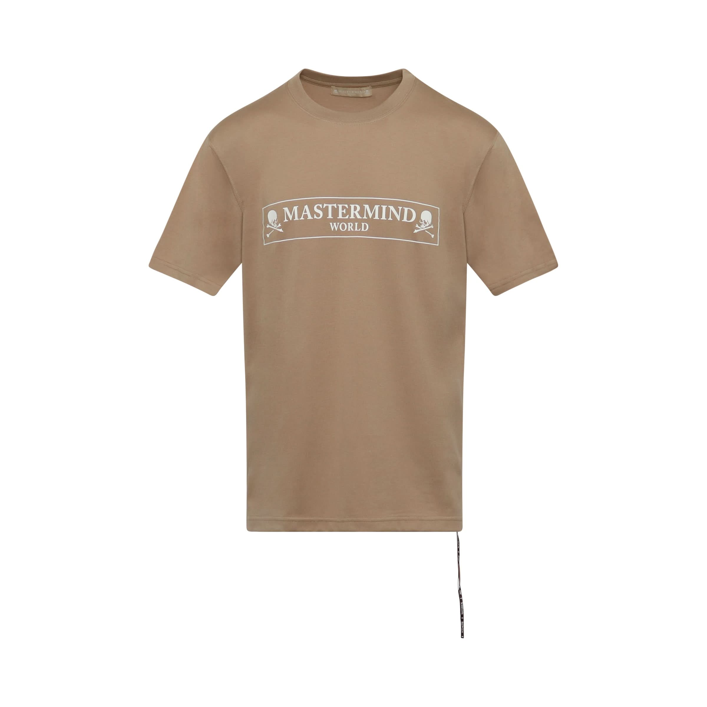 Boxed Logo T-Shirt in Beige