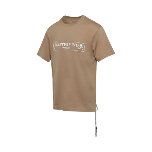 Boxed Logo T-Shirt in Beige