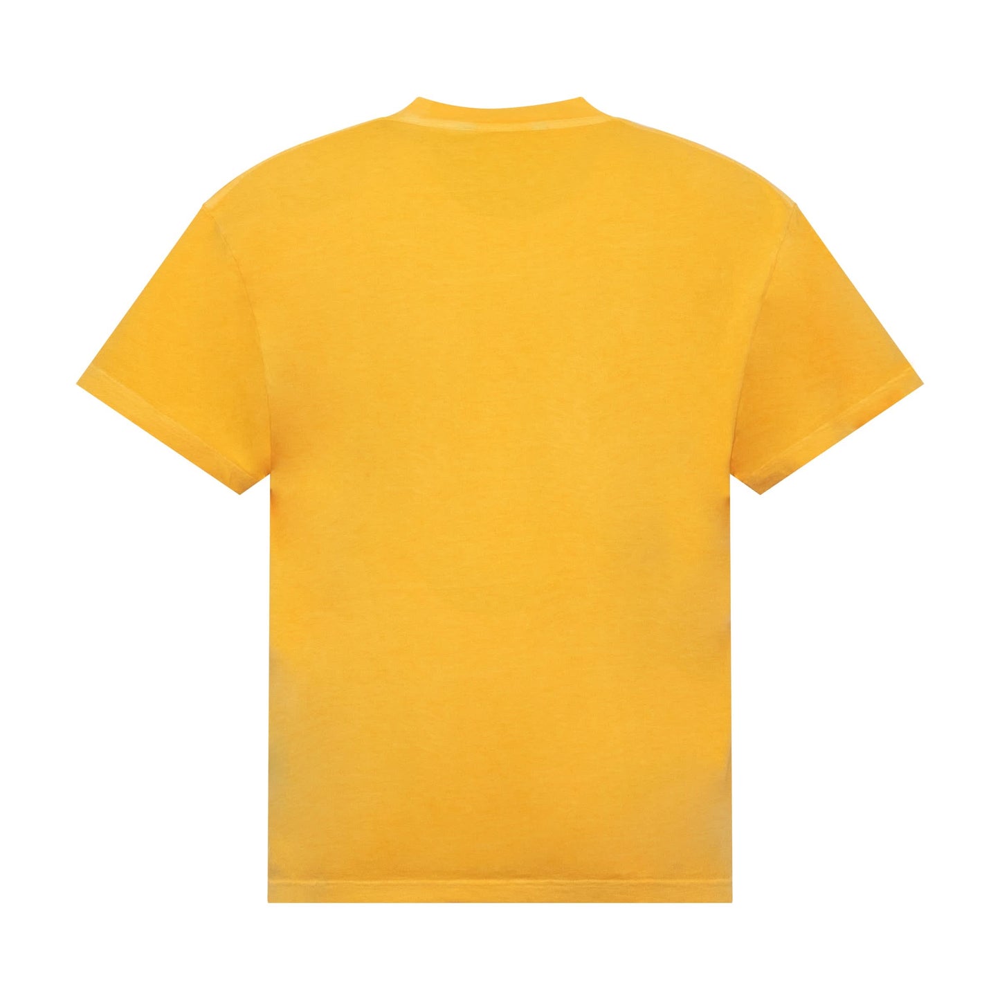 Vintage Wash Curved Logo T-Shirt in Yellow