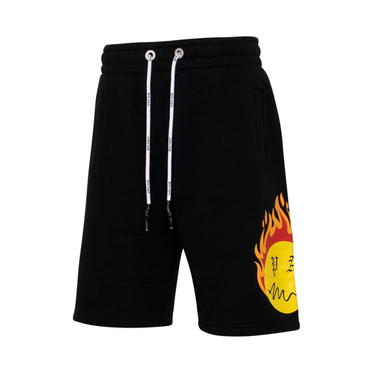 Burning Head Sweatshorts in Black