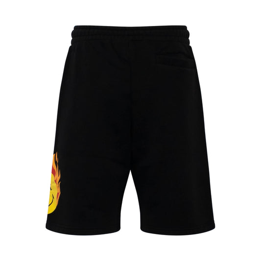 Burning Head Sweatshorts in Black