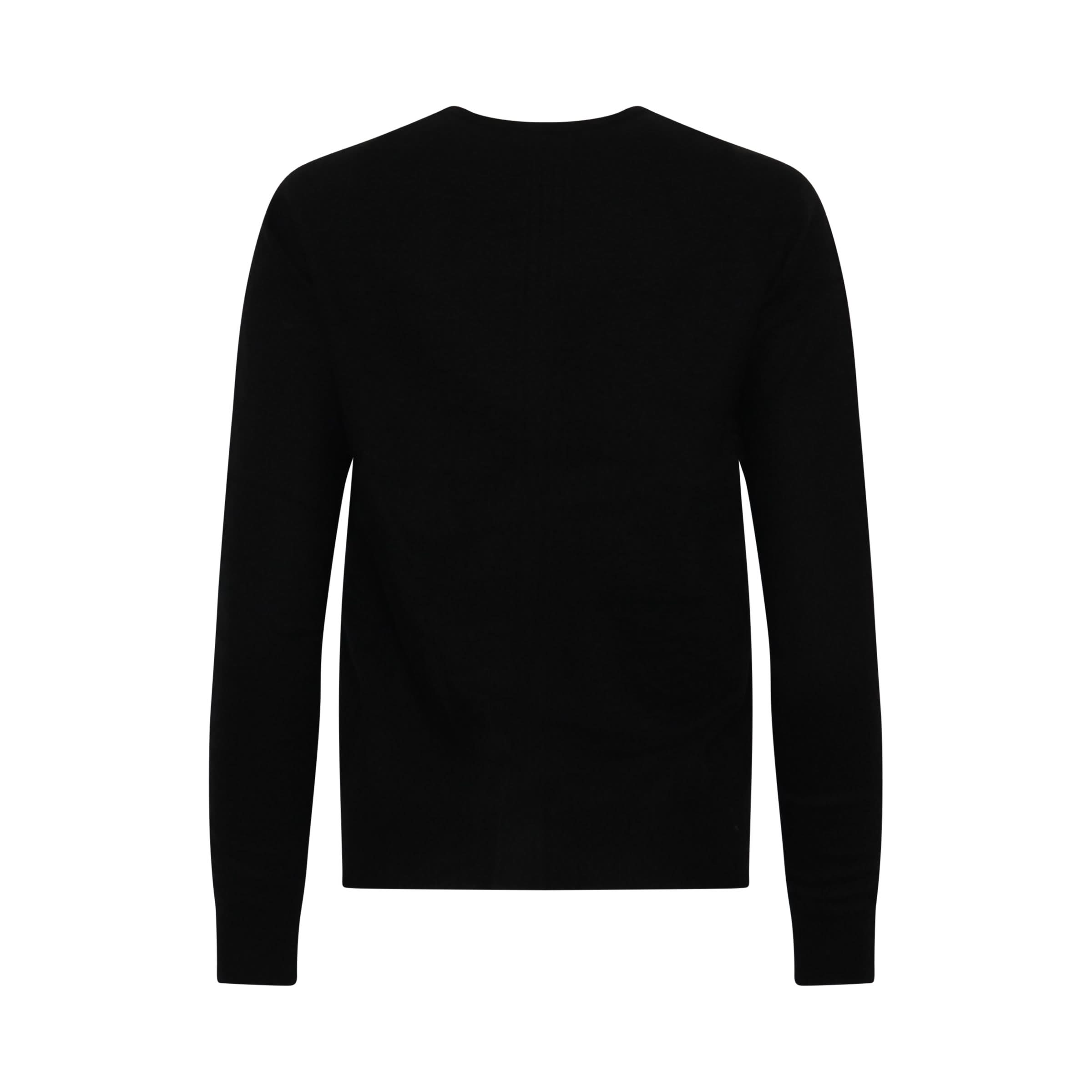 Round Neck Knit Sweater in Black