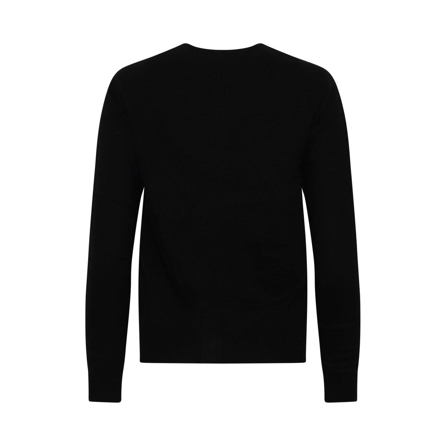 Round Neck Knit Sweater in Black