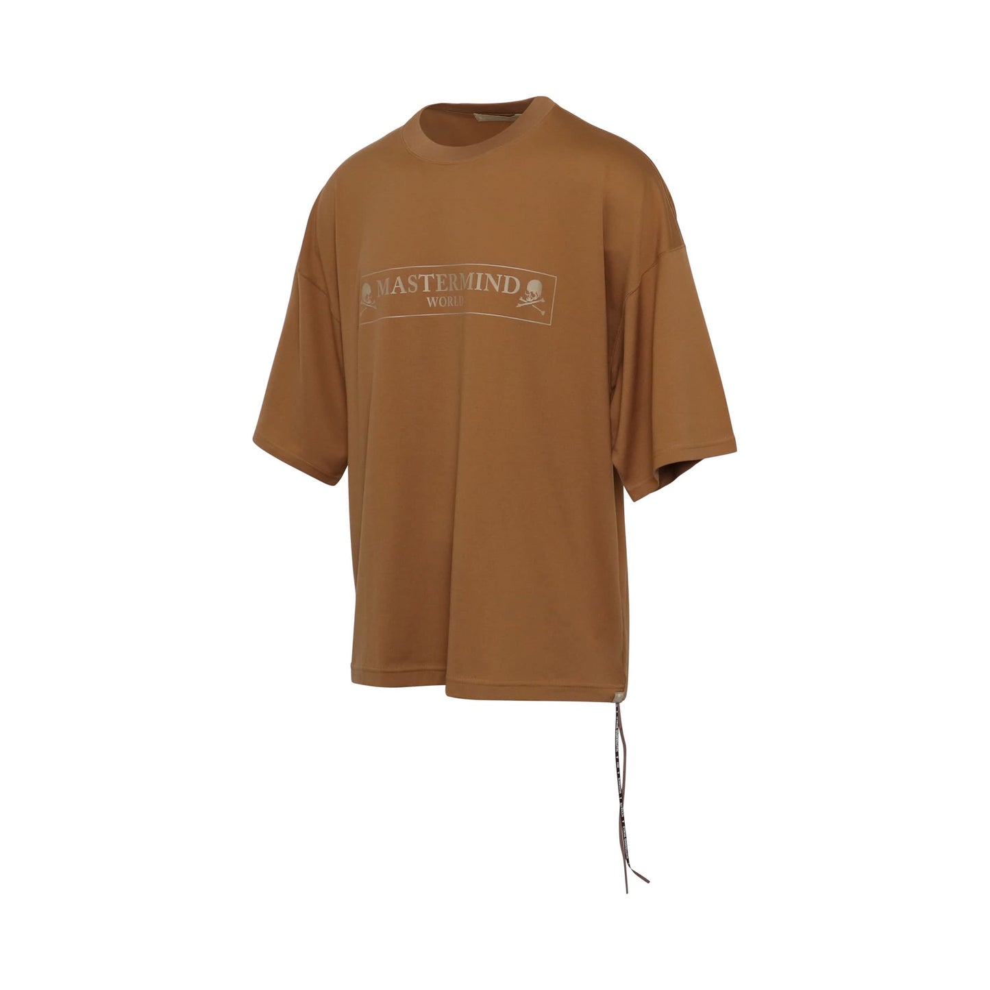 Boxed Logo Boxy Fit T-Shirt in Camel