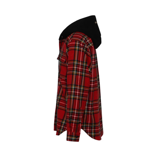 Hooded Plaid Shirt in Tartan