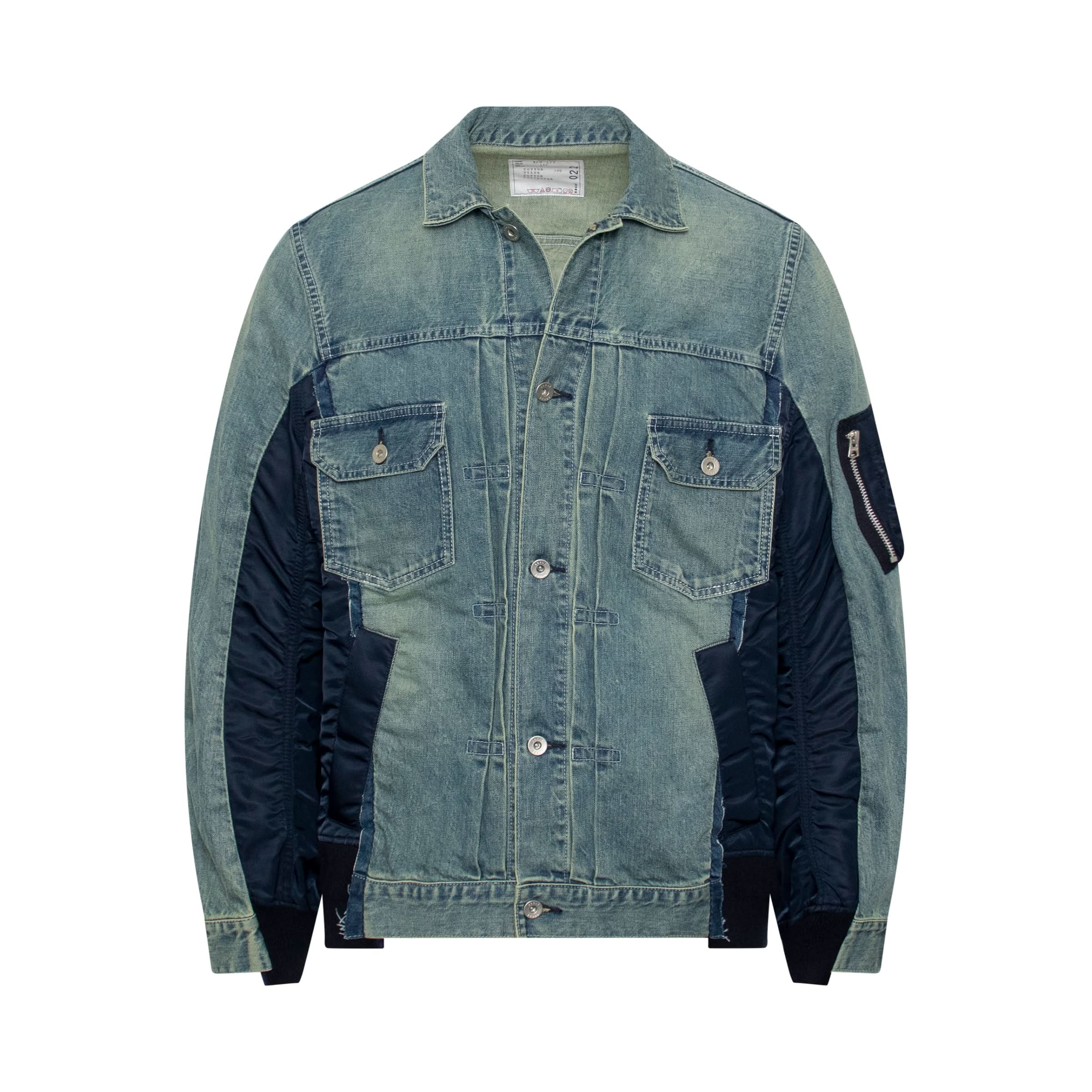 MA-1 Denim Jacket in Light Blue