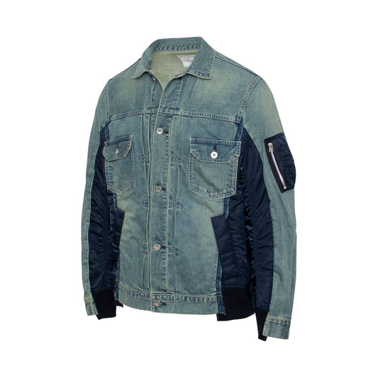 MA-1 Denim Jacket in Light Blue