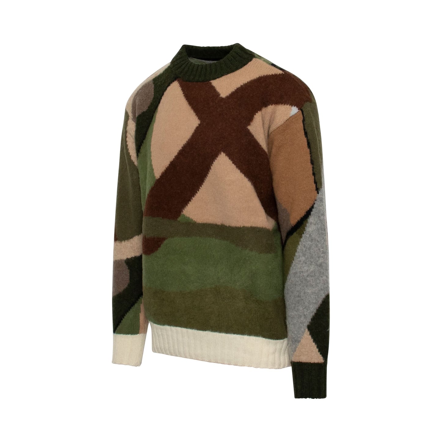 Kaws Jaqcuard Knit Sweater in Camouflage