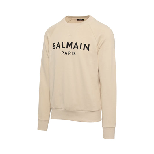 Classic Logo Print Sweatshirt in Ivory