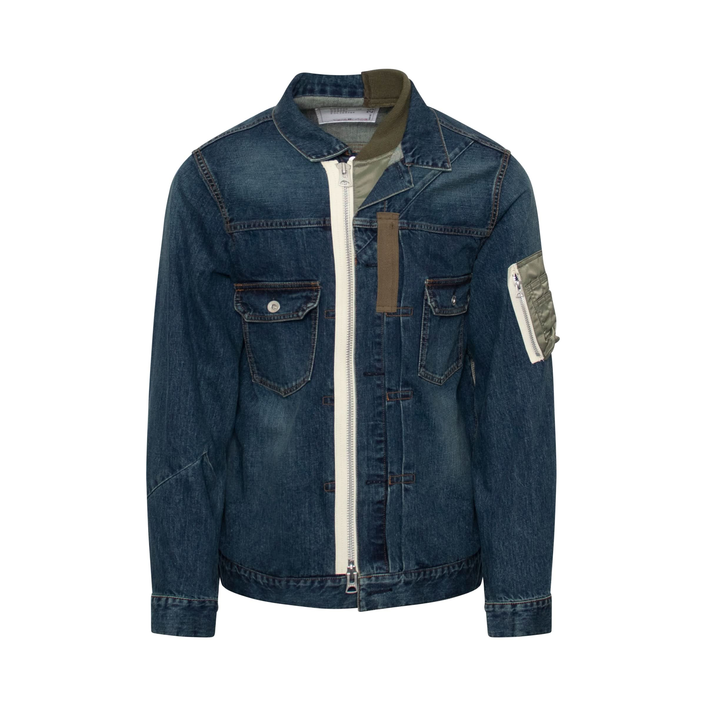 Denim Blouson Jacket in Blue