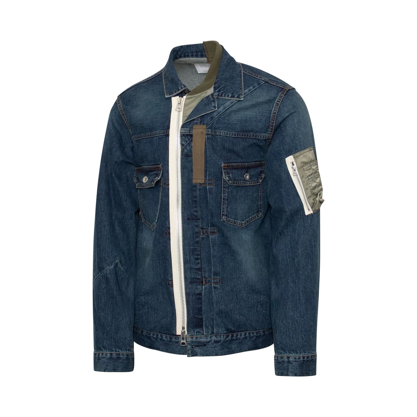 Denim Blouson Jacket in Blue