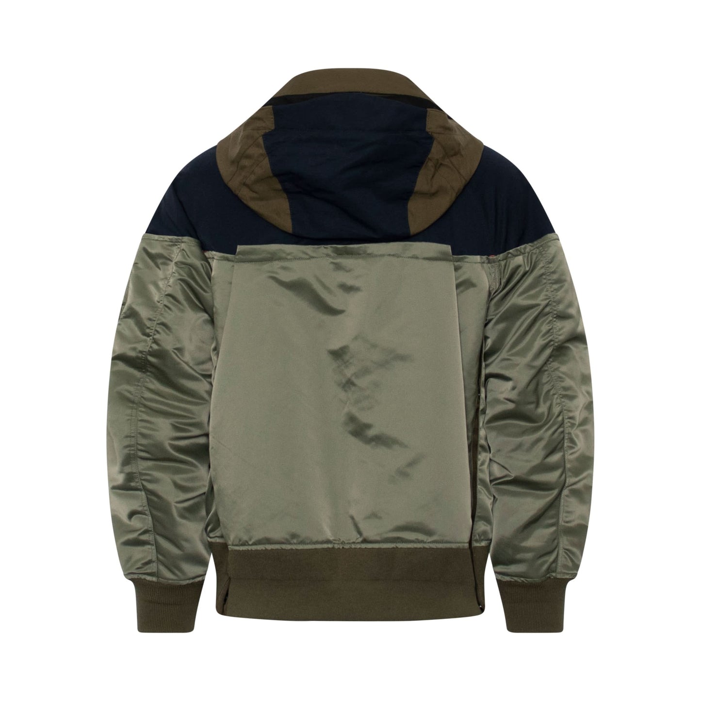 Nylon Twill Bomber Jacket in Khaki