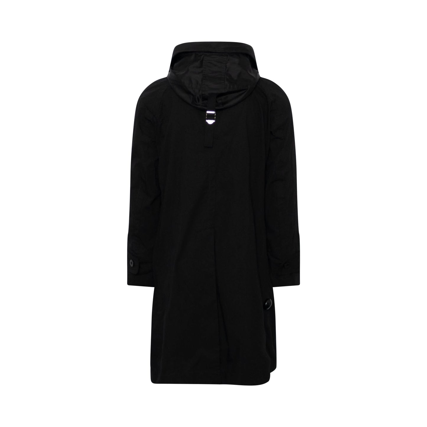 Cotton Nylon Oxford Coat in Black