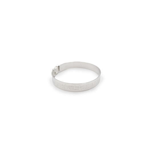 Buckle Bangle in Silver