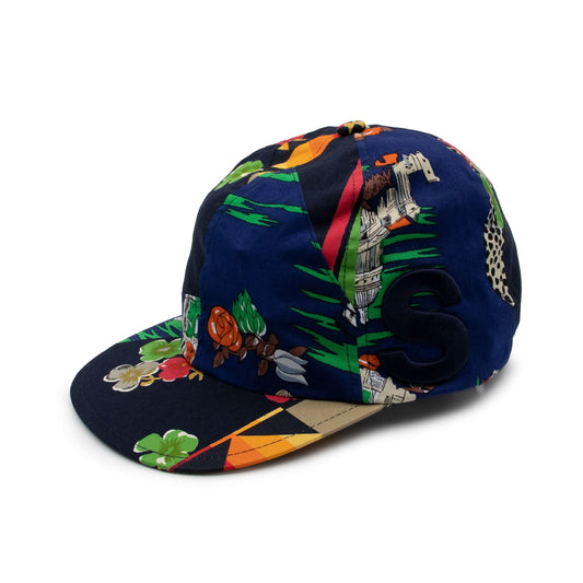 Archive Print Mix Cap in Navy