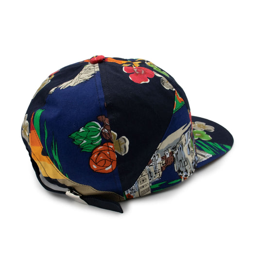 Archive Print Mix Cap in Navy