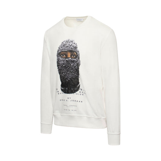 Mask L.E Quote Sweatshirt in White