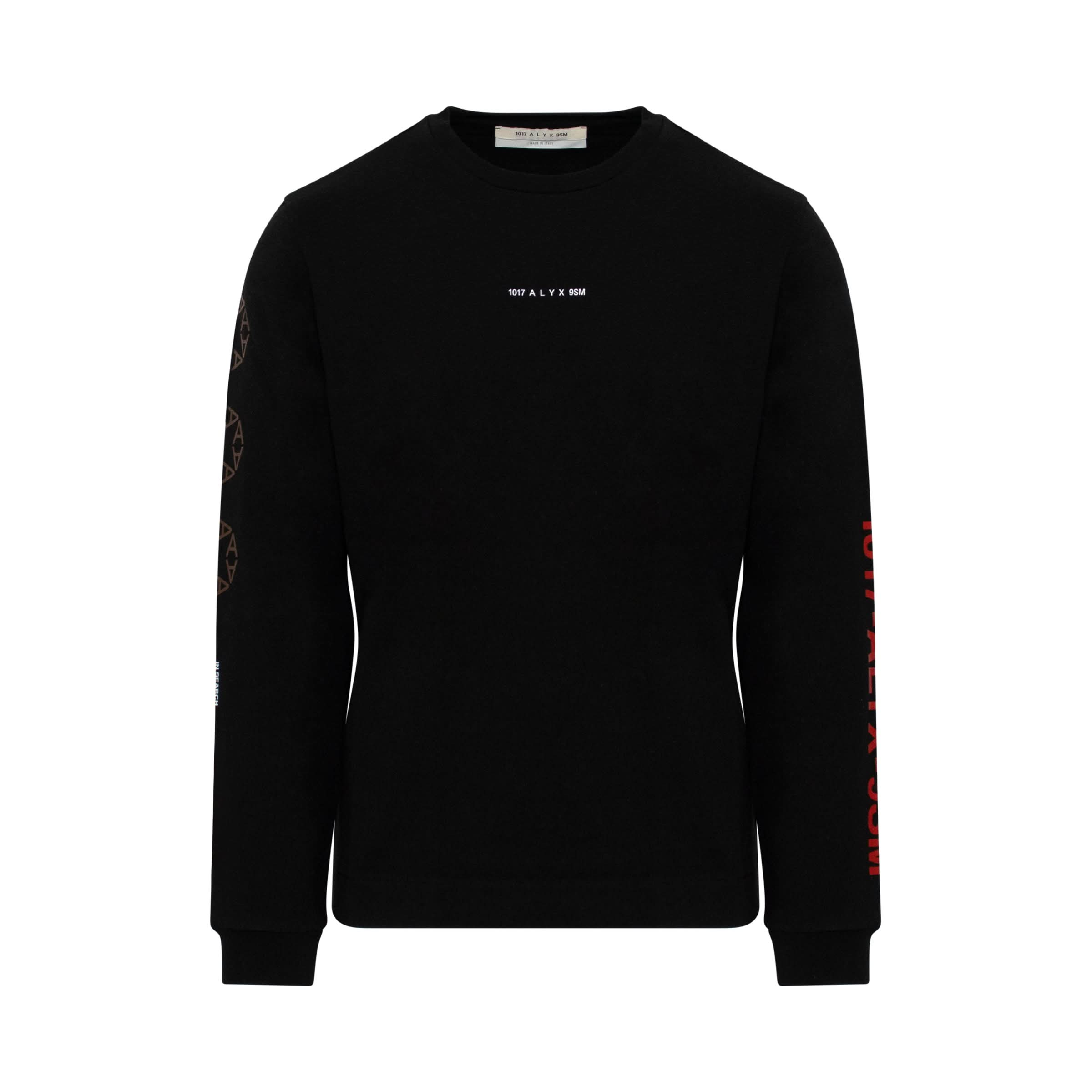 Sphere Logo Long Sleeve T-Shirt in Black