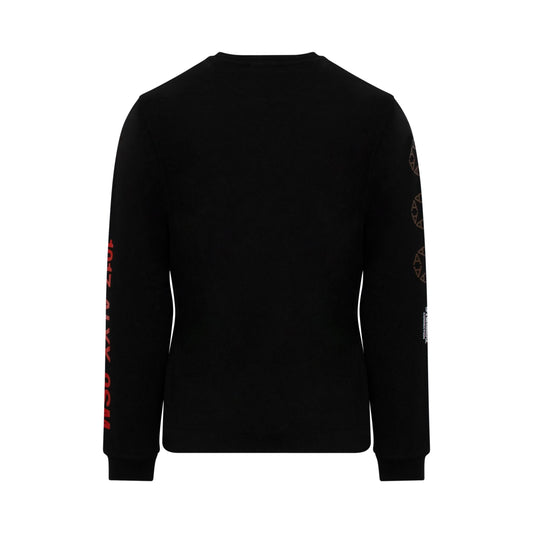 Sphere Logo Long Sleeve T-Shirt in Black