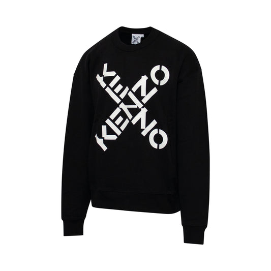 Kenzo Sport X Logo Sweatshirt in Black