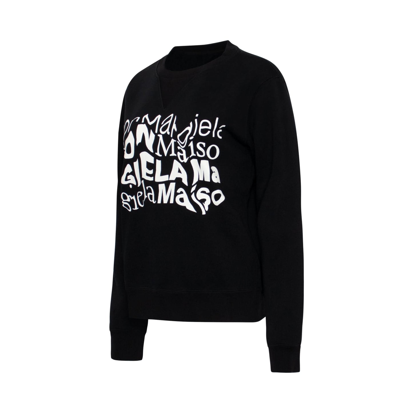 Distorted Logo Sweatshirt in Black