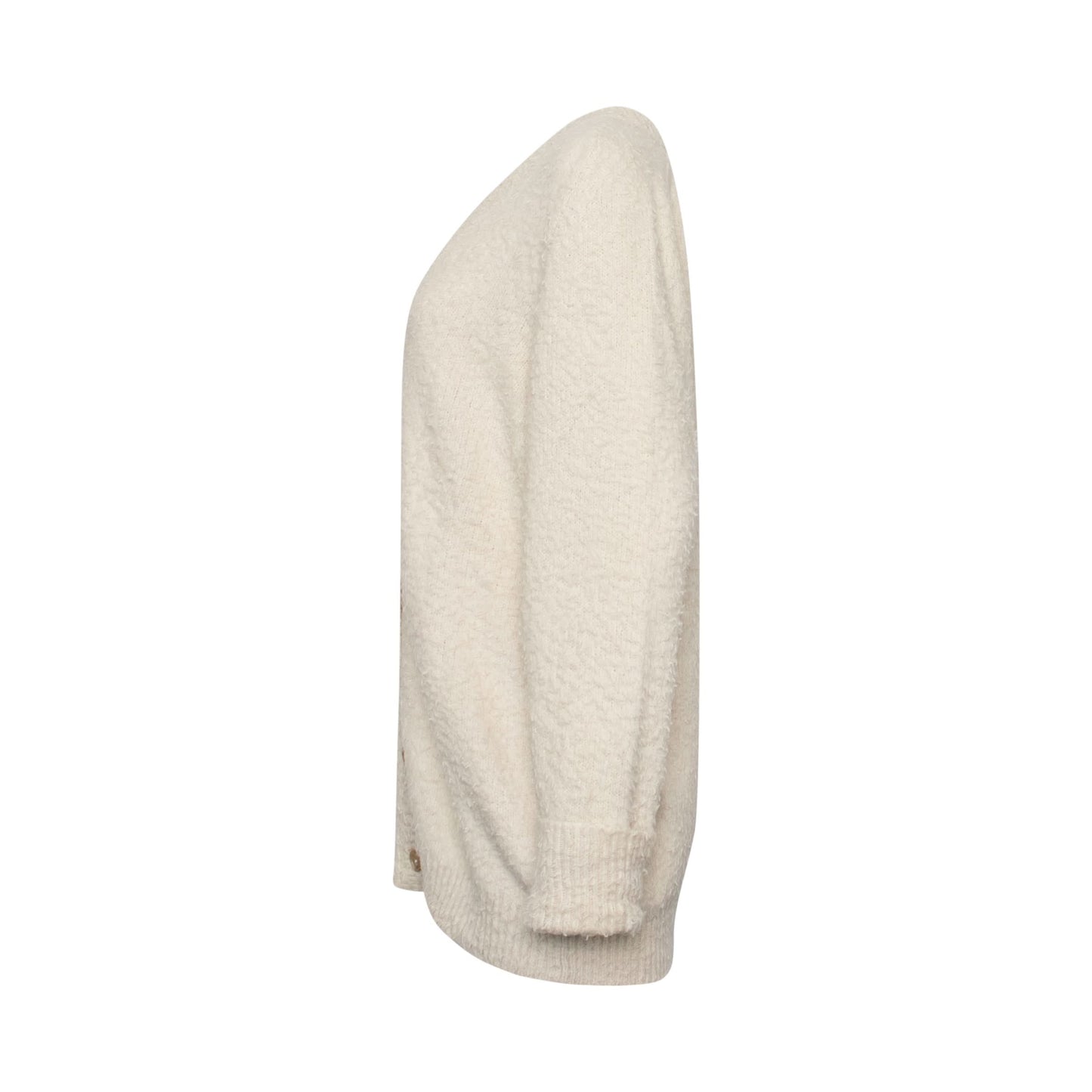 Brushed Finish Cardigan in Milk