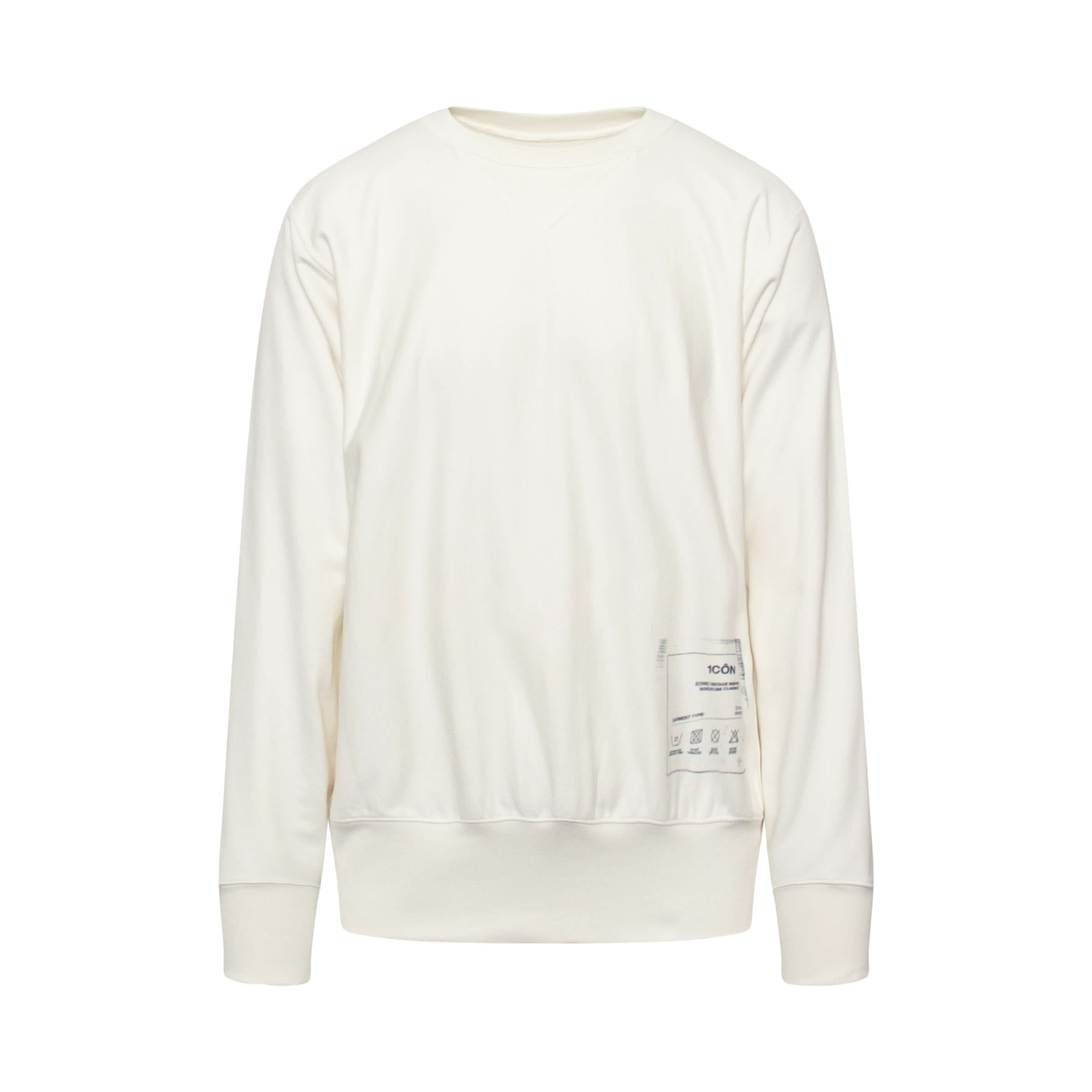 1CON Print Sweatshirt in White