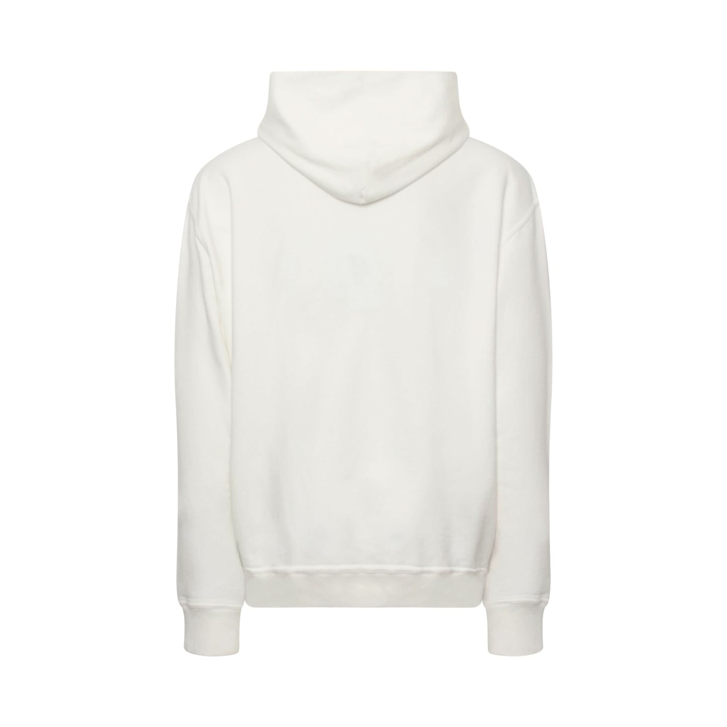 Embroidered Logo Hoodie in White